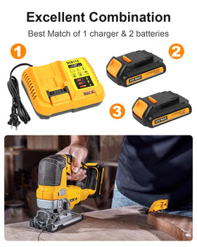 Lenoya compatibility chart shows broad support for Dewalt DCB series.