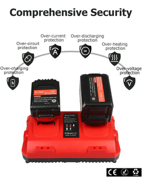 Lenoya charger compatibility list includes Milwaukee 18V models for quick reference.