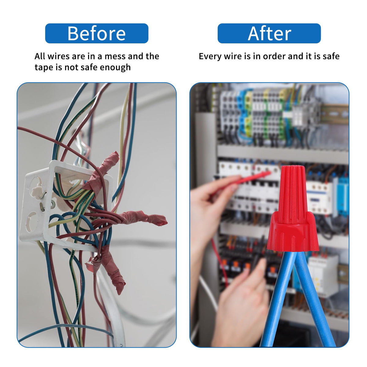 Lenporl comprehensive 400-piece kit supports various home and commercial wiring needs.