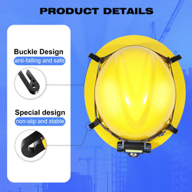 Lenporl hard hat light clip close-up showcases durable thermoplastic material.