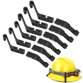 Lenporl hard hat light clip front-setup provides secure headlamp placement on the helmet.