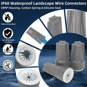 Lenporl landscape lighting wiring in action with IP68 protection.
