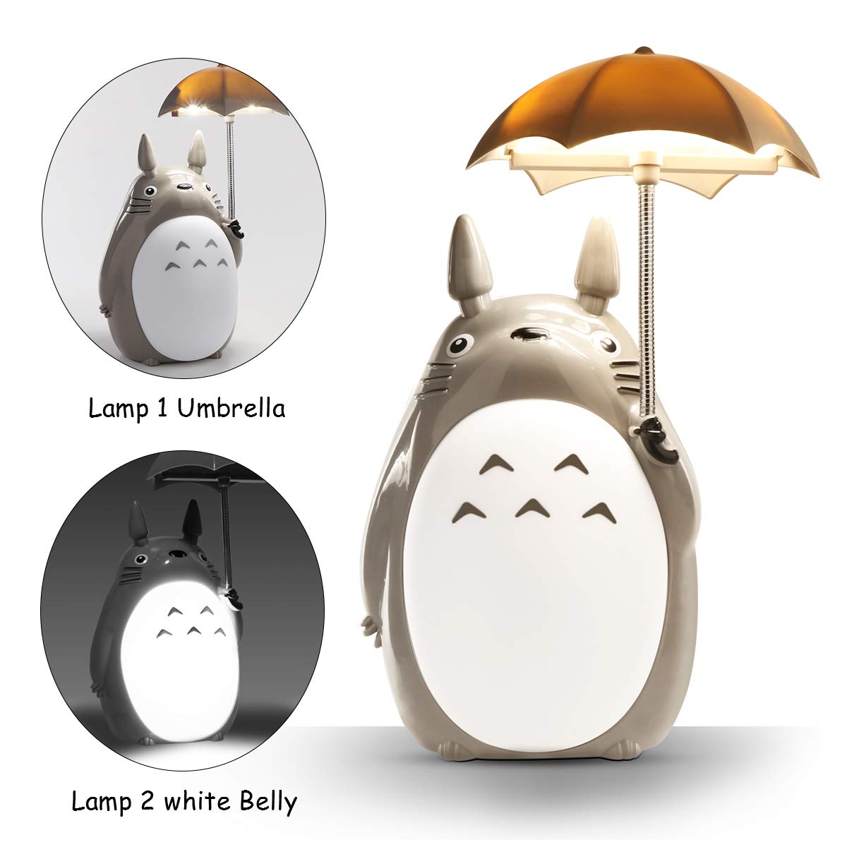 Lenporl Totoro umbrella LED night light umbrella glow ambiance
