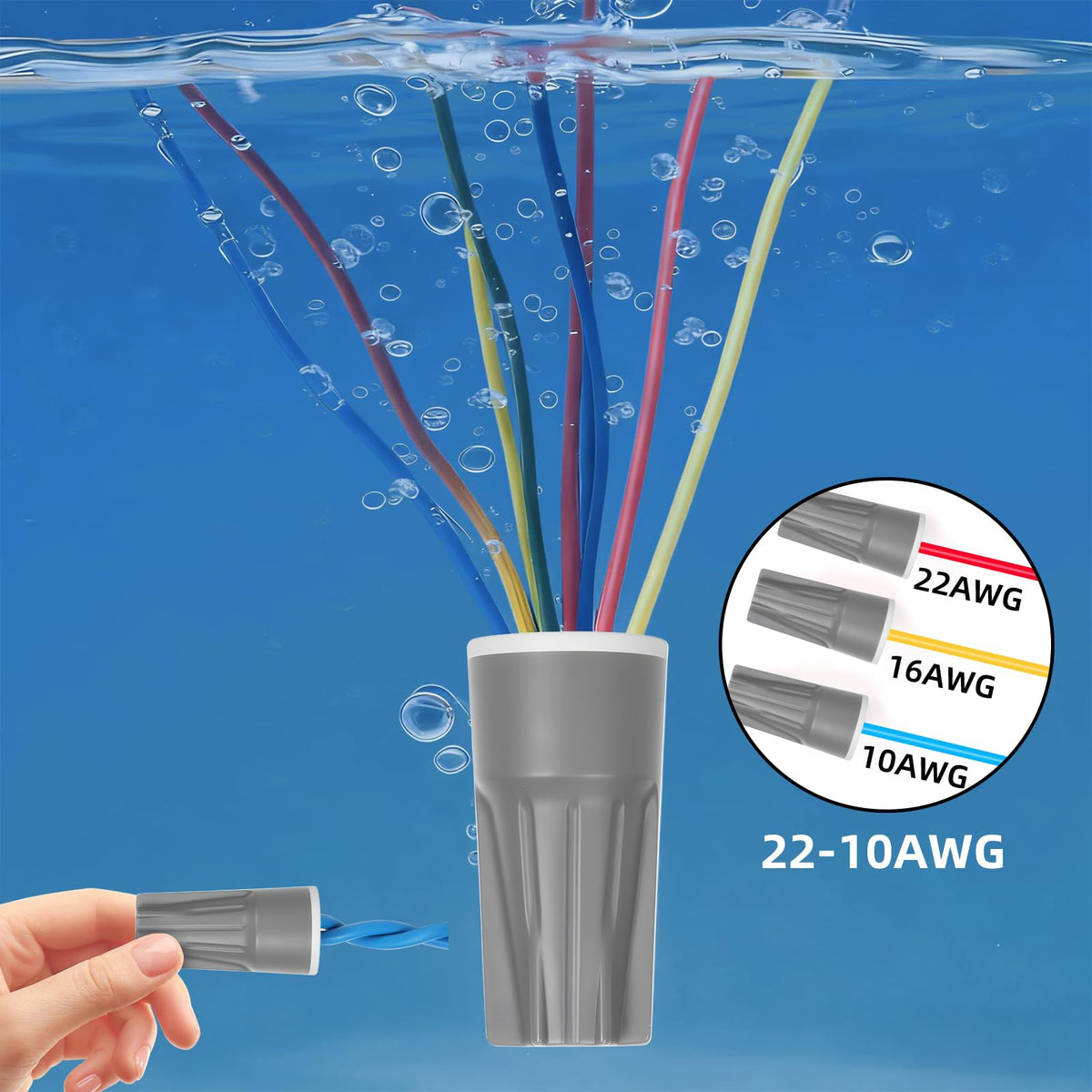 Lenporl spring-terminal waterproof connectors demonstrate quick, tool-free installation.