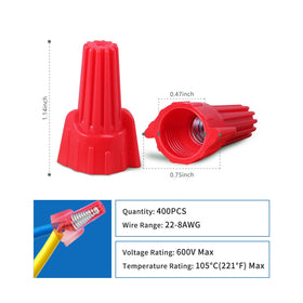 Lenporl wire nuts with winged springs ensure stable connections in automotive and DIY projects.
