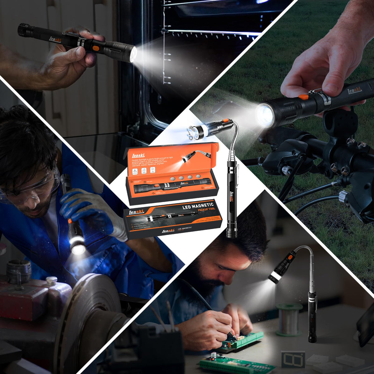 Lenski compact multifunction tool suitable for home, car, and DIY projects.
