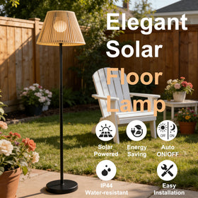 LEOKED hand woven lantern base adds decorative texture to yard