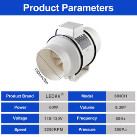 LEOKV mounting brackets included for simple horizontal or vertical installation