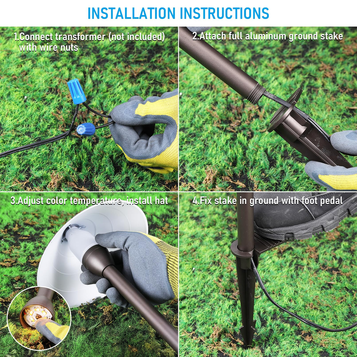 LEONLITE ETL-listed durable aluminum housing ensures long-lasting outdoor use.