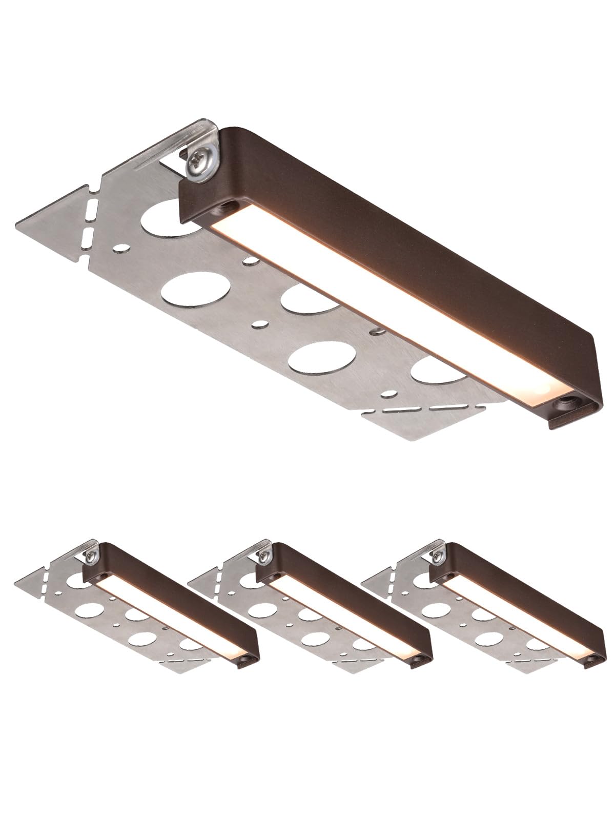 LEONLITE 7-inch LED hardscape light angled for versatile outdoor illumination.