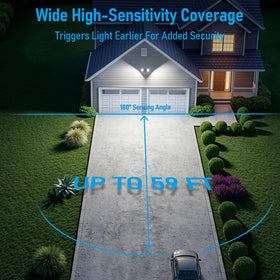 LEONLITE COB LED Security Light adjustable heads enabling targeted lighting