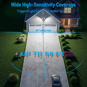 LEONLITE COB LED Security Light in dusk-to-dawn mode for hands-free operation.