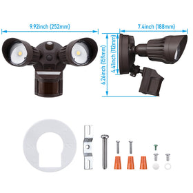 LEONLITE COB LED Security Light ETL listed for safety and reliability.