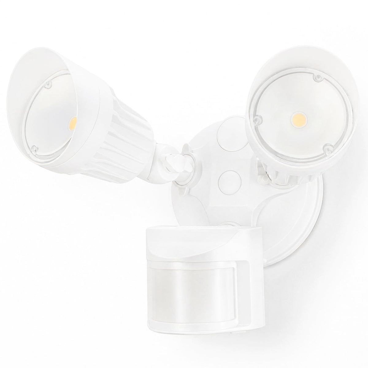 LEONLITE COB LED Security Light front view with bright outdoor illumination