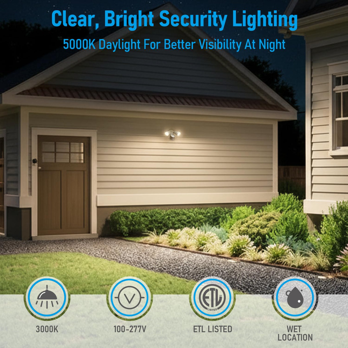 LEONLITE security light with rugged aluminum housing resisting weather