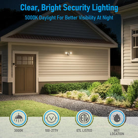 LEONLITE security light with rugged aluminum housing resisting weather
