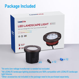 LEONLITE Dia. 4-Inch well light pack of 6 delivering consistent yard lighting.