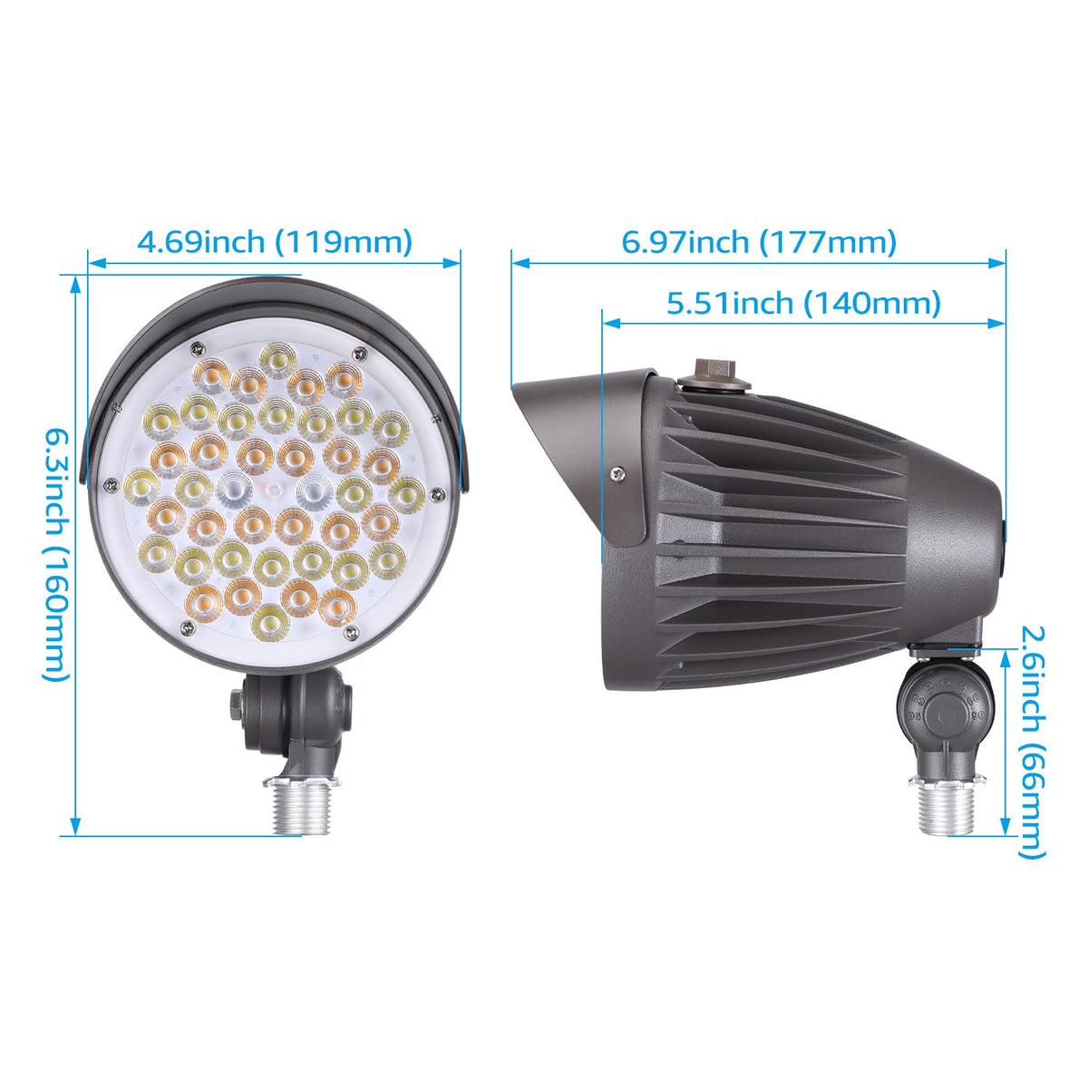 LEONLITE ETL-listed fixture promises reliable long life for outdoor use.