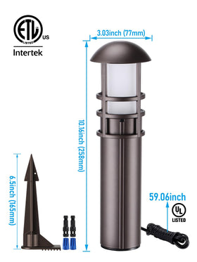 LEONLITE ETL-listed outdoor pathway light ready for year-round use.