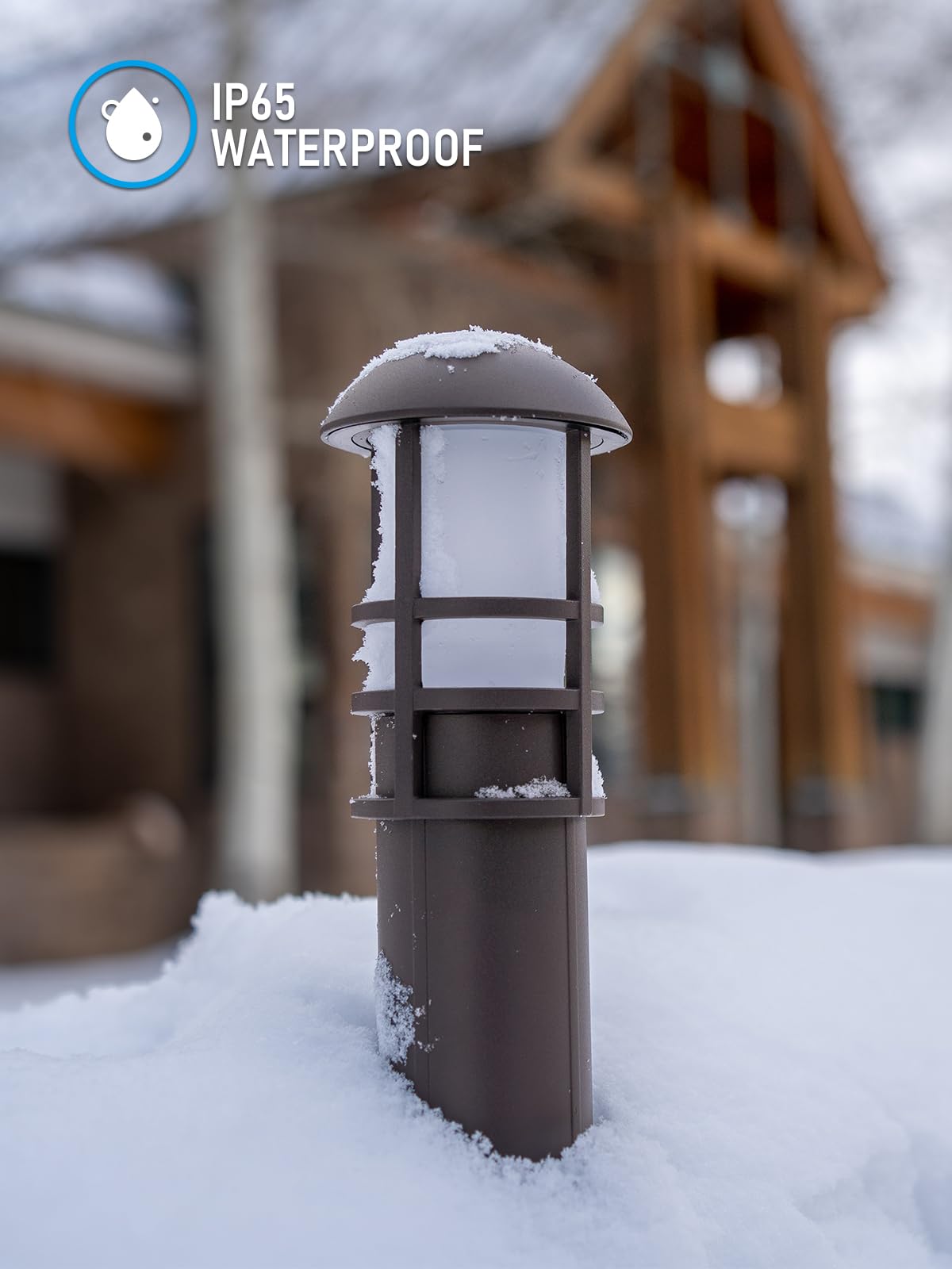 LEONLITE IP65 bronze outdoor housing for all-weather pathway lighting.