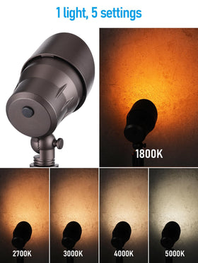 LEONLITE 12V landscape spotlight installation demonstrates easy wiring and safe low voltage setup.