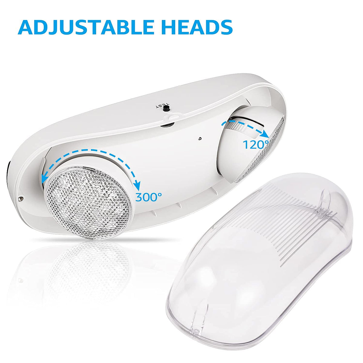 LEONLITE dual-unit emergency light connected to 120/277V power