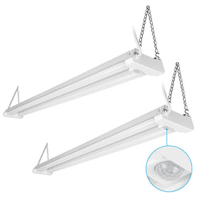 LEONLITE motion-sensor 4ft LED light for garage and workshop with enhanced visibility
