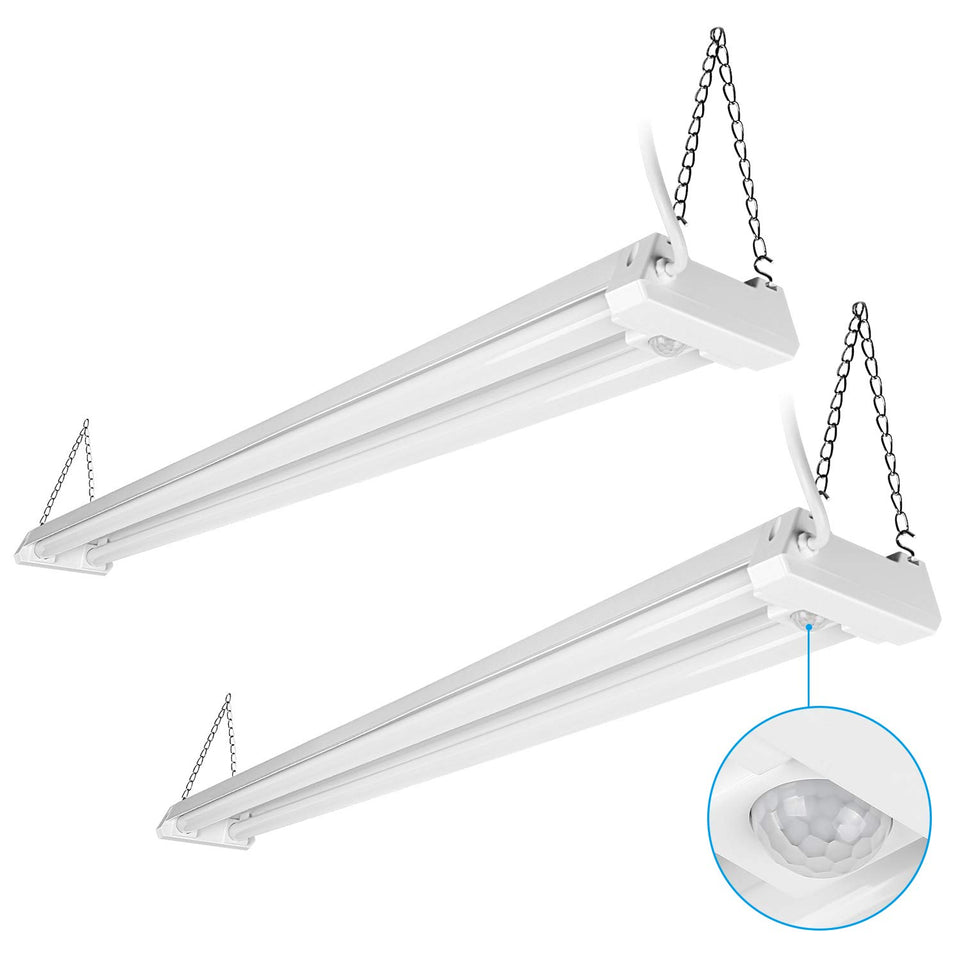 LEONLITE motion-sensor 4ft LED light for garage and workshop with enhanced visibility