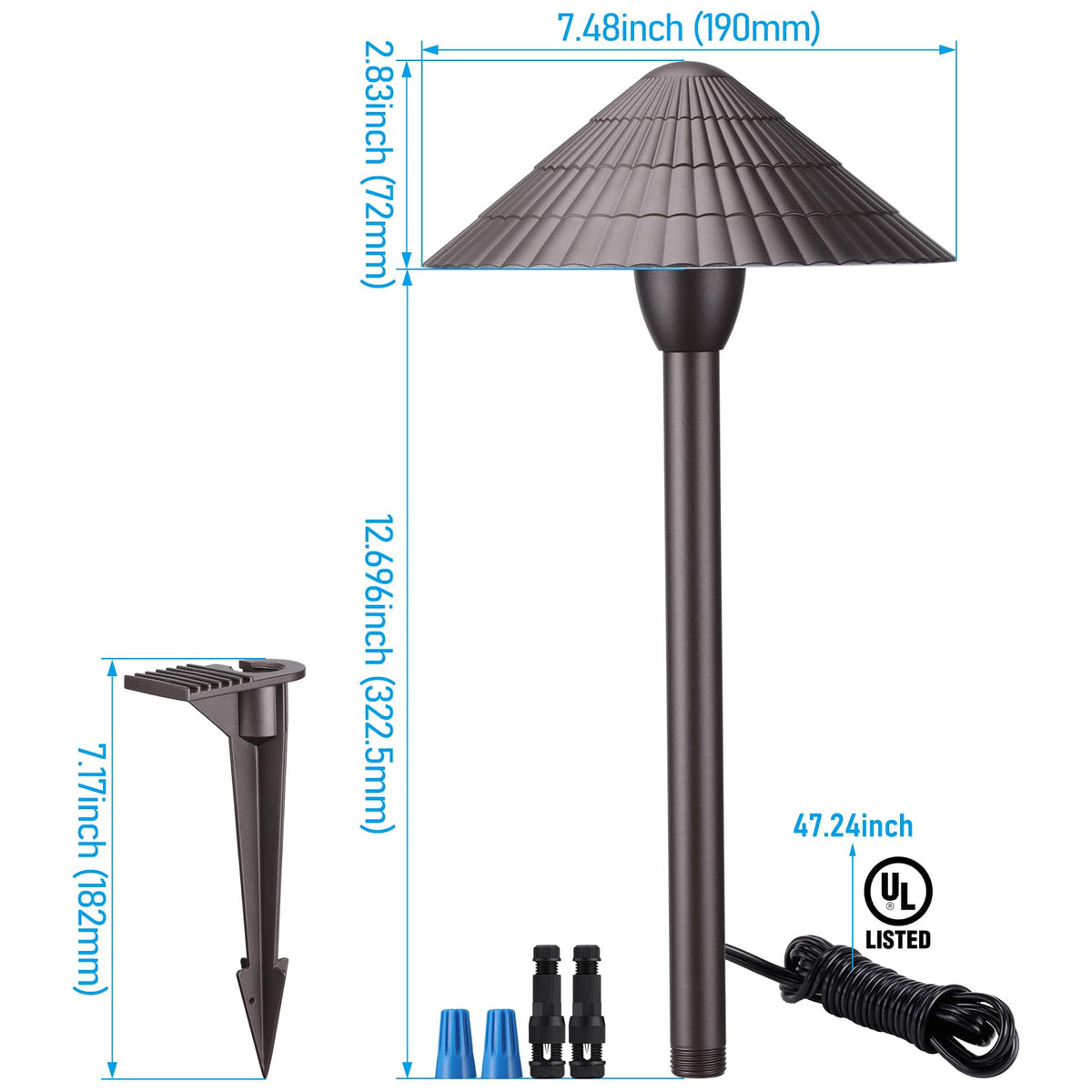 LEONLITE 90+ CRI lighting reveals true colors on pathways.