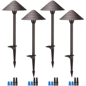 LEONLITE path light close-up shows warm 1800K glow for inviting entryways.