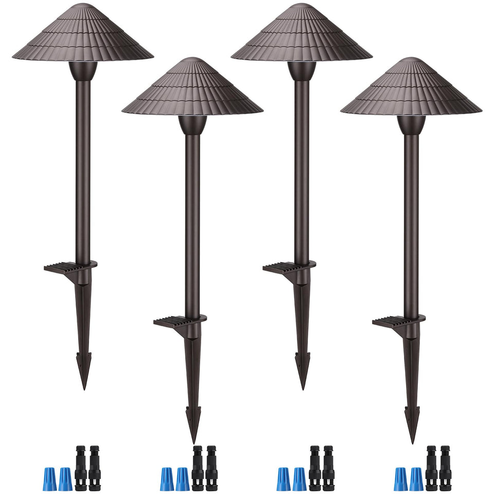LEONLITE path light close-up shows warm 1800K glow for inviting entryways.