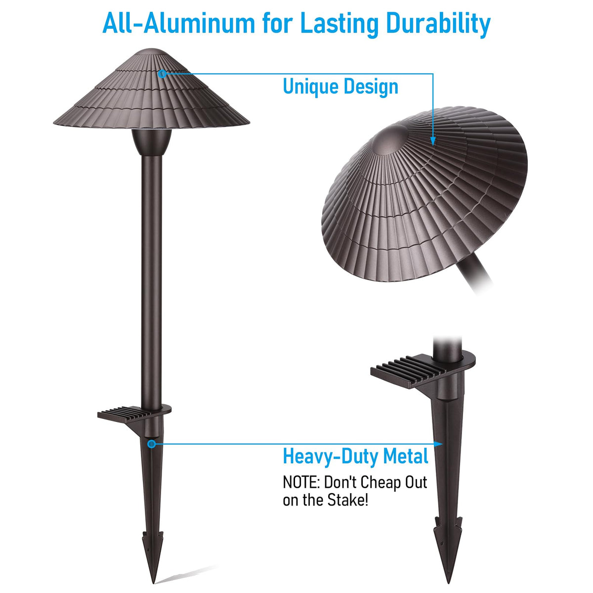 LEONLITE path light installation in the yard guides guests safely along walkways.