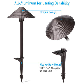 LEONLITE path light installation in the yard guides guests safely along walkways.