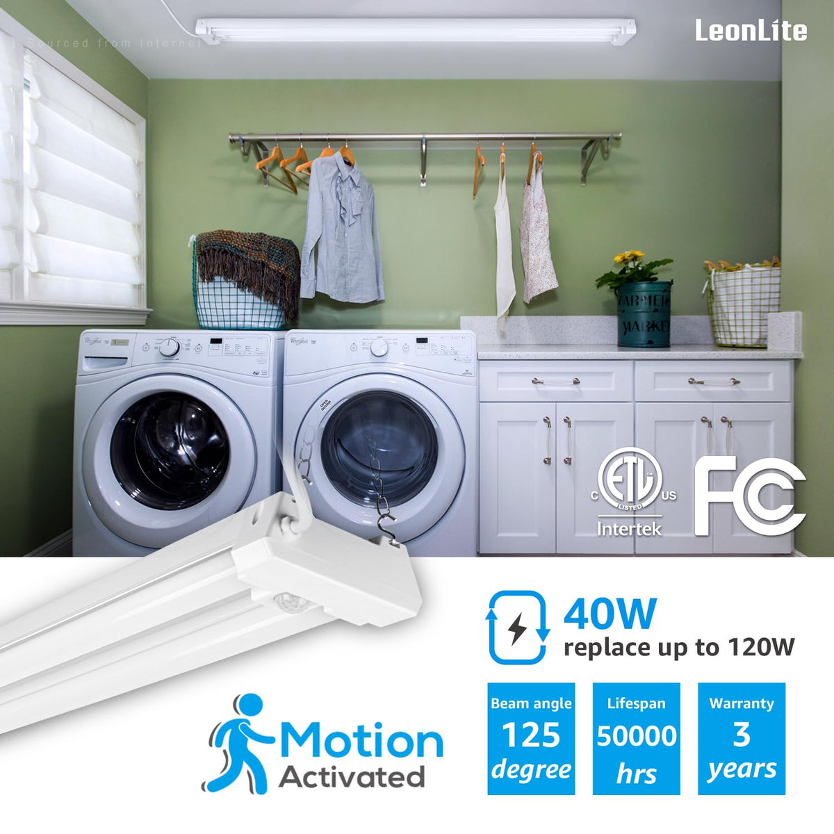 LEONLITE plug-in linkable shop light enabling easy multi-light setup