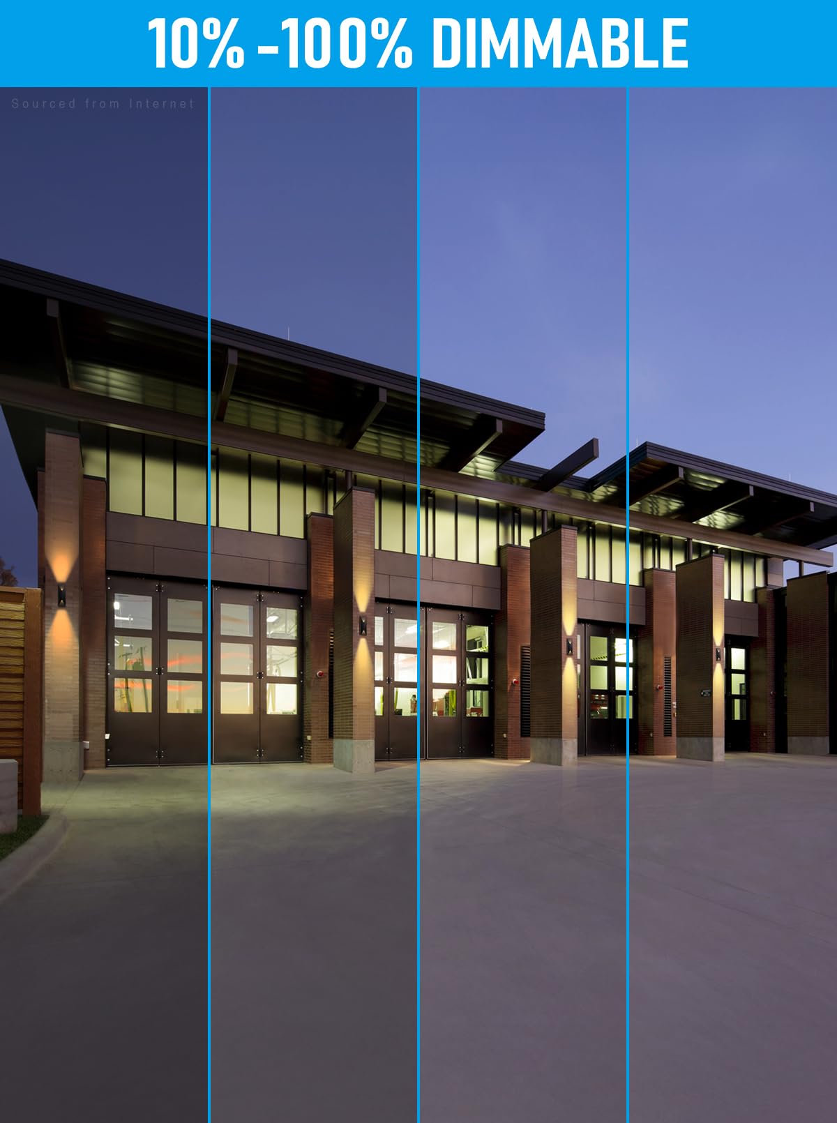 LEONLITE porch light side angle demonstrates durable exterior lighting for porches.