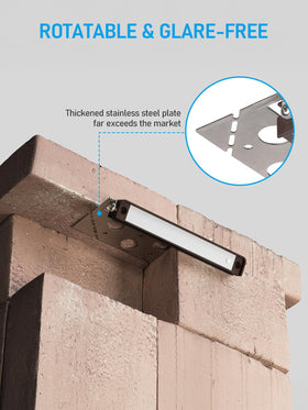 LEONLITE rotatable LED step light adapts to curved or straight surfaces.