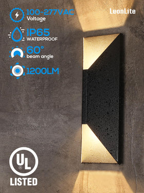 LEONLITE square-diamond design adds contemporary flair to any facade.