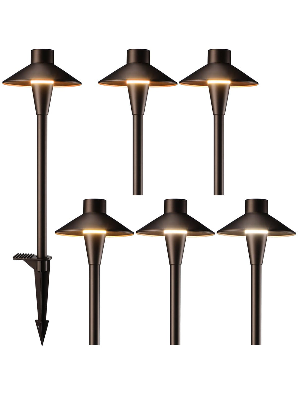 LEONLITE Update 5CCT bronze pathway light with durable aluminum housing for outdoor use.