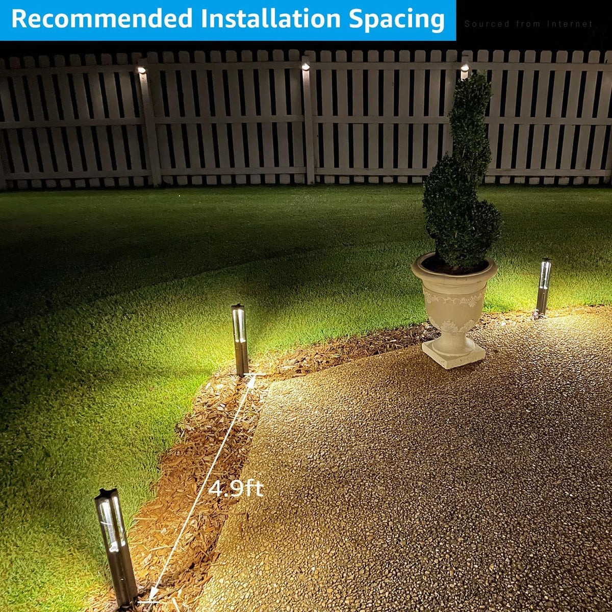 LEONLITE path light emits warm white 3000K for inviting spaces