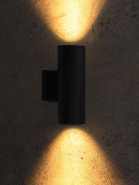 LEONLITE weatherproof outdoor wall light with frosted aluminum finish.