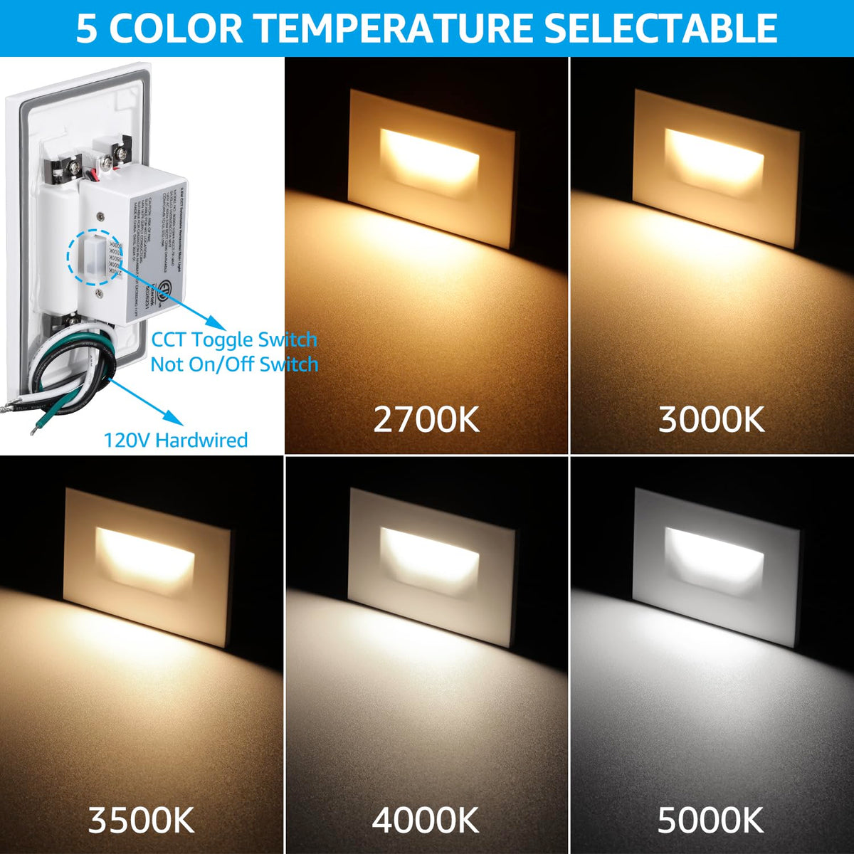 LEONLITE step light side view showing sleek white housing for modern interiors