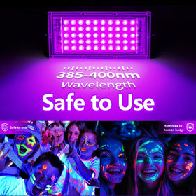 LEONUOANG 50W black light body paint enhances neon art.