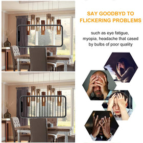 Leools 4-pack T10 LED bulb in wall sconce, vintage style lighting.