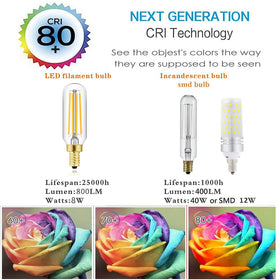 Clear glass aesthetic showcases visible filaments for retro lighting style