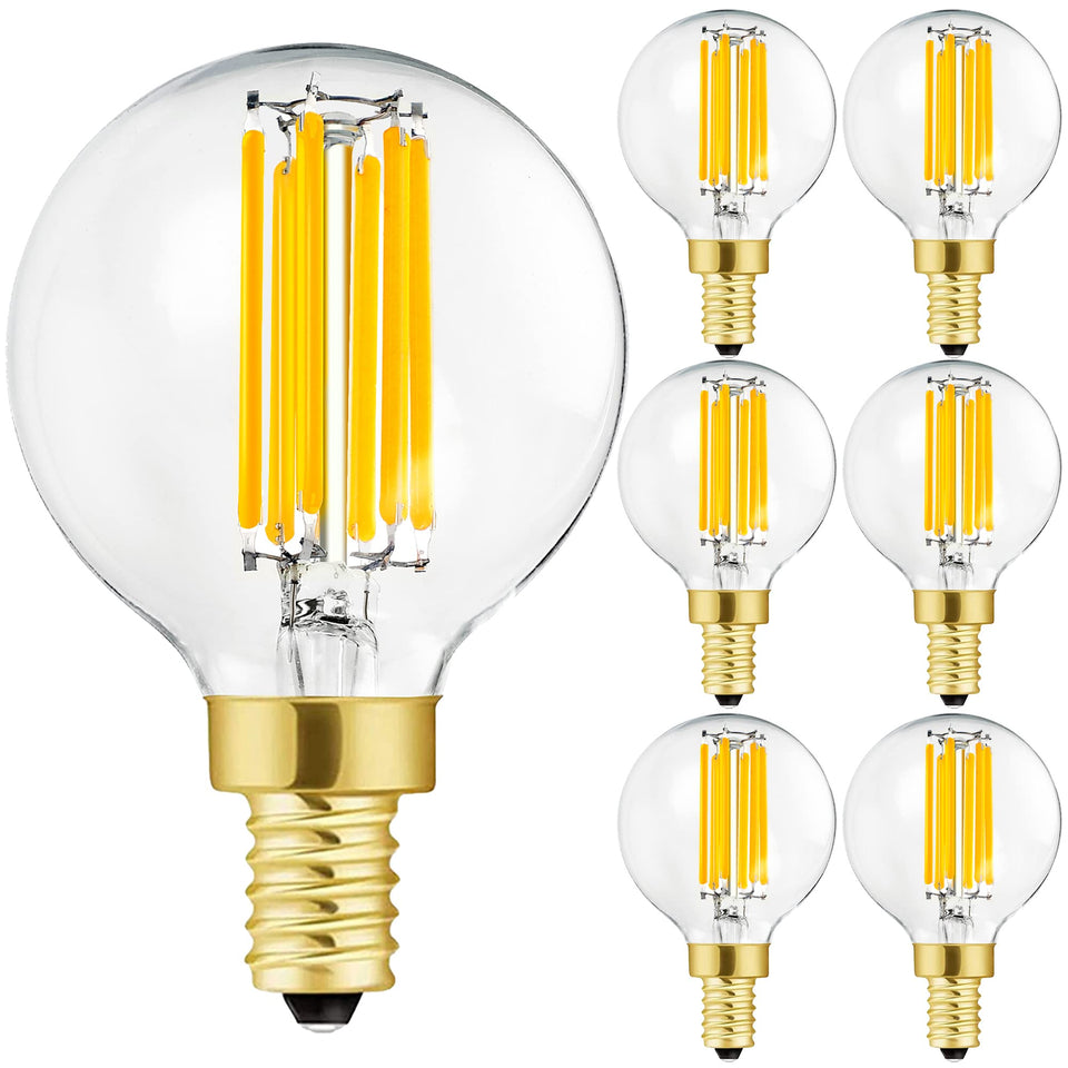 Leools e12 LED globe bulb with dimmable 6W for cozy ambiance