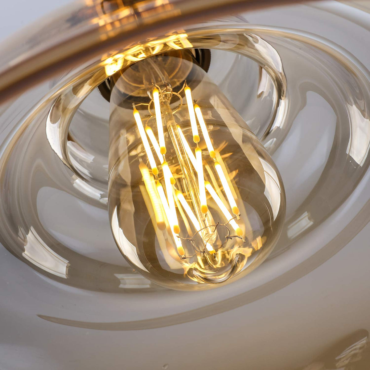Leools amber glass bulb combines style with durable construction