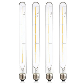 Leools vintage LED filament bulb T300 with amber glow for cozy ambience.