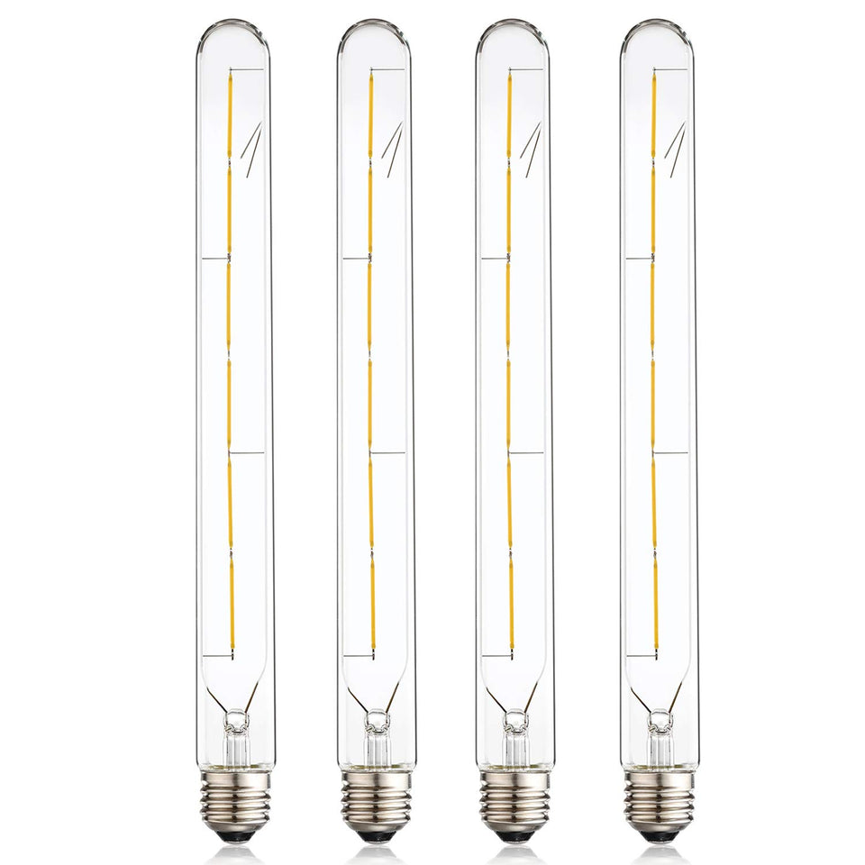 Leools vintage LED filament bulb T300 with amber glow for cozy ambience.