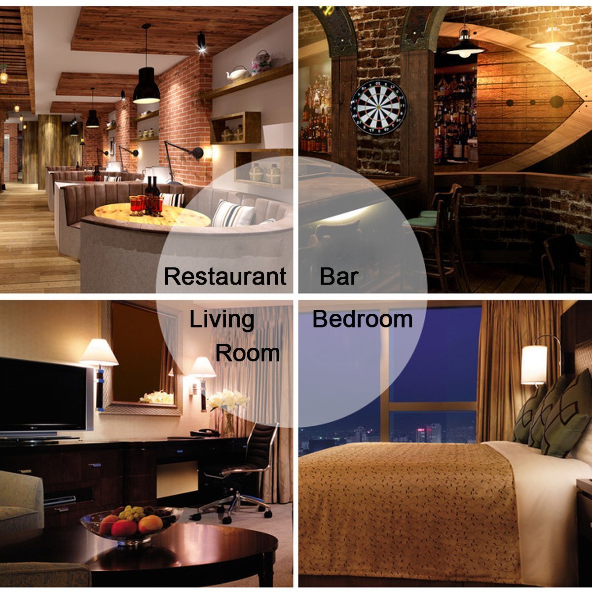 Leools ideal for wall sconces and kitchen cafe lighting setups.
