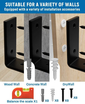 LEOPO heavy-duty bracket supports up to 90 lb per unit